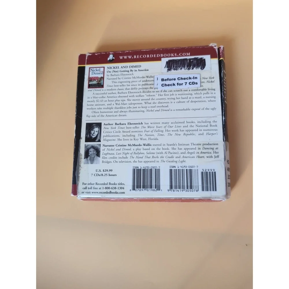 Nickel and Dimed : On (Not) Getting by in‎ America by Barbara Ehrenreich...